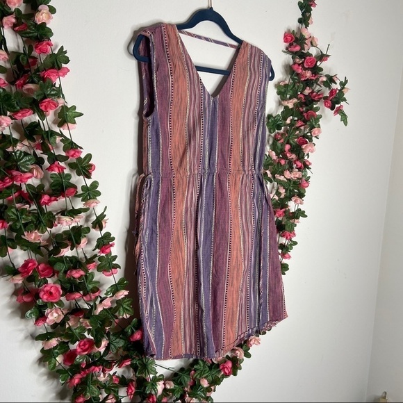 Universal Thread Orange Purple Tunic Sleeveless Blouse Boho Eccentric XS - Picture 2 of 8